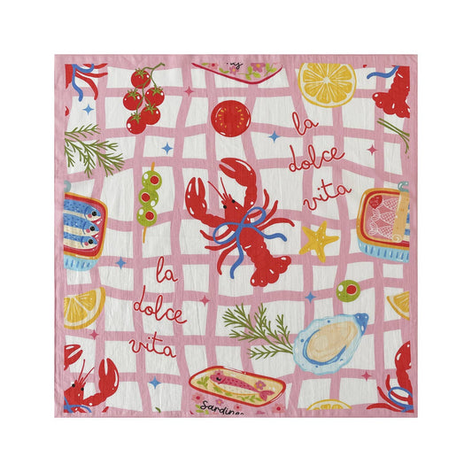 Summer Lobster Floral Bandana