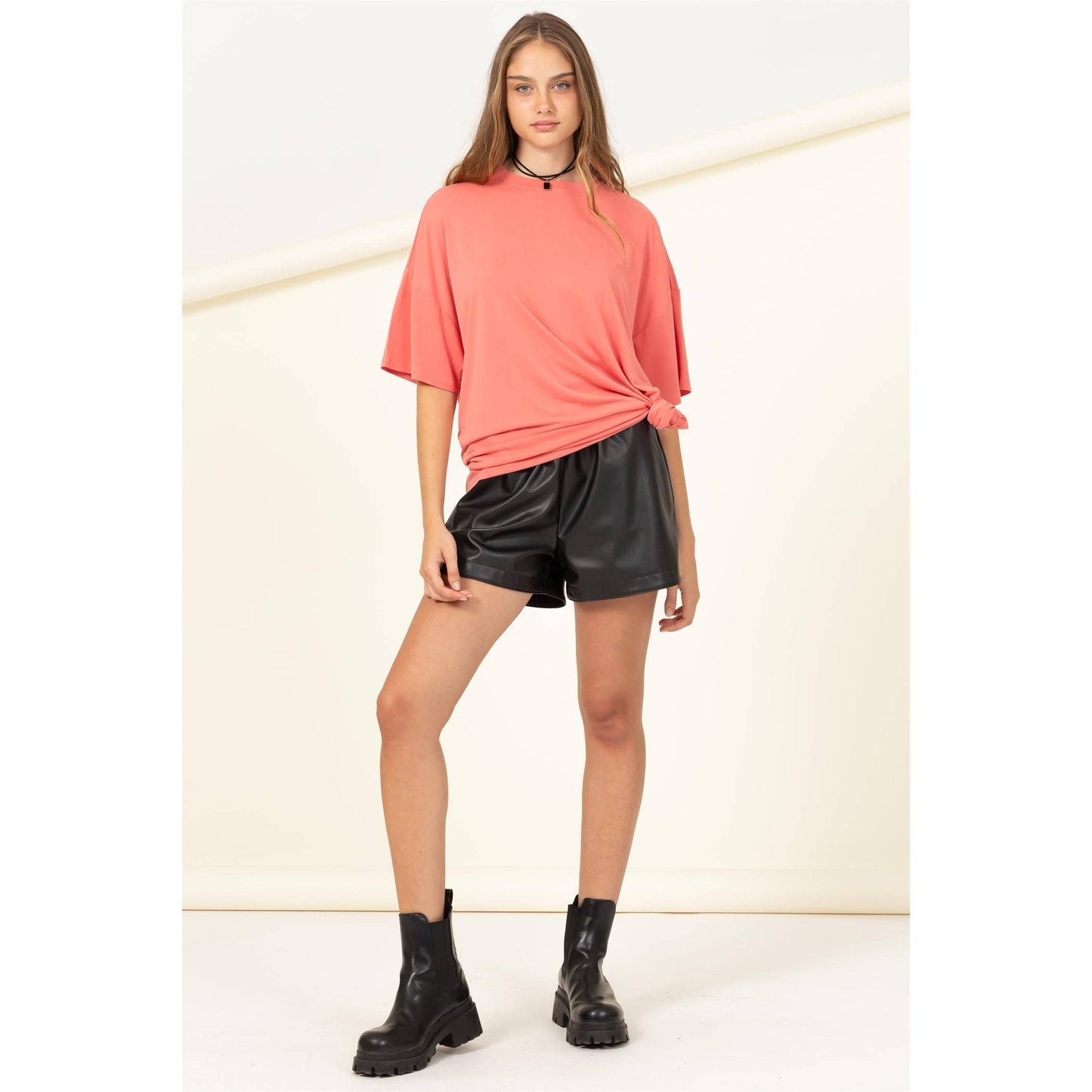 Tea Rose Oversized Basic Tee