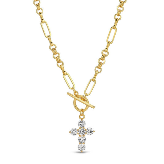 Cross Toggle Necklace