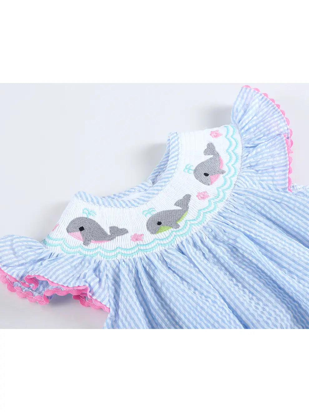 Smocked Whale Romper