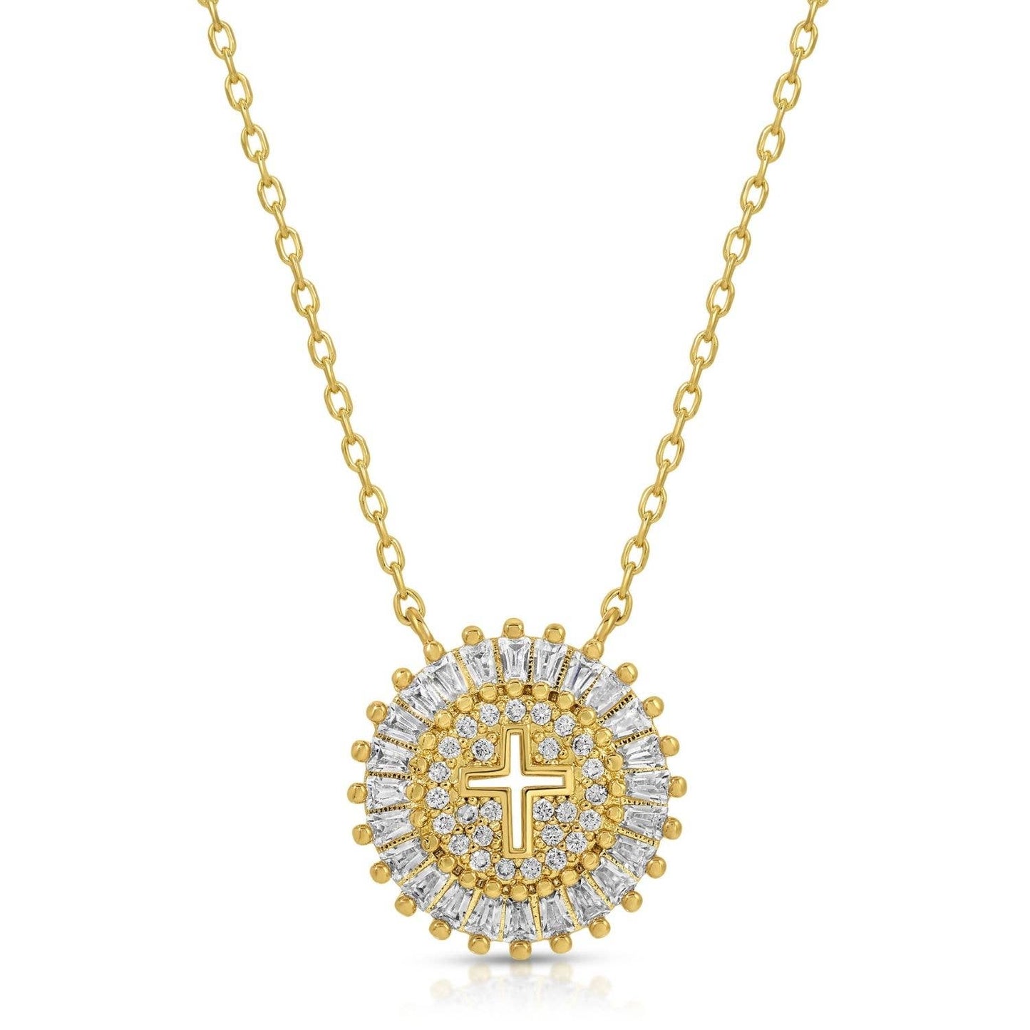 Shimmering Cross Necklace