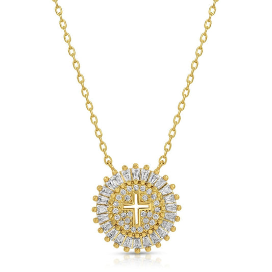 Shimmering Cross Necklace
