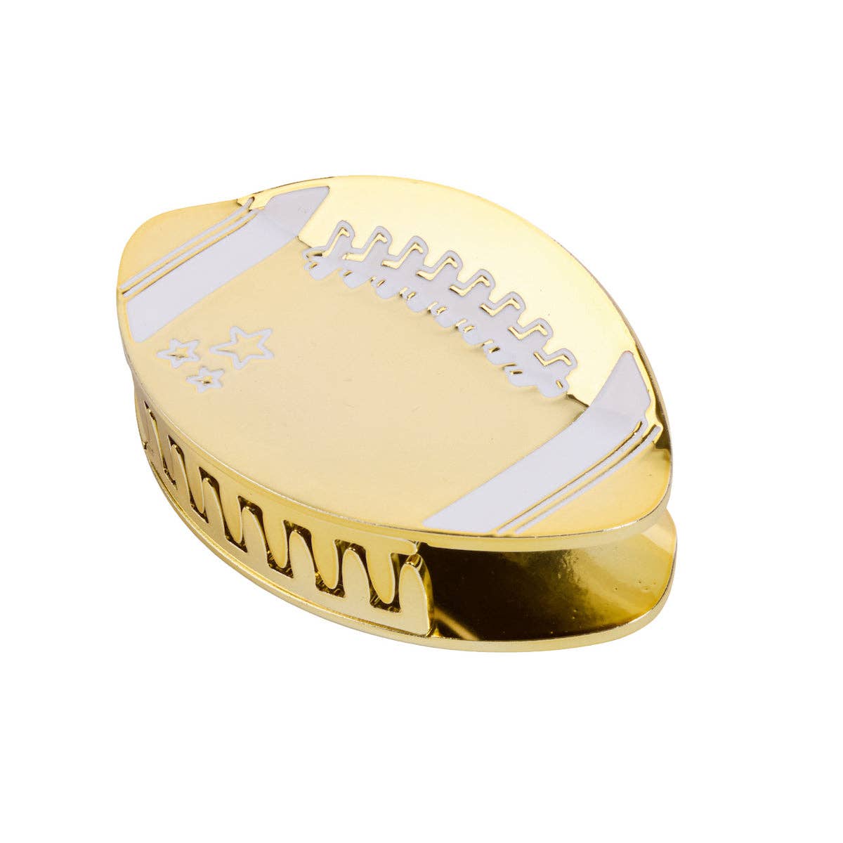 Go for the Gold Football Claw Clip