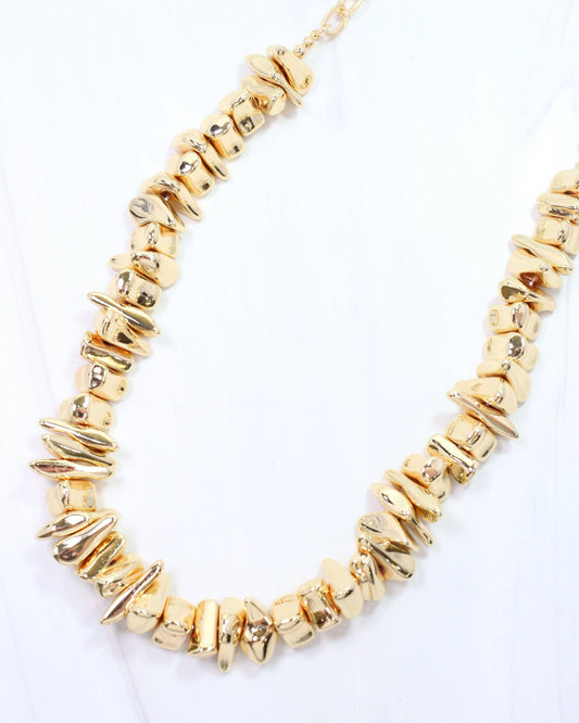 Rock Candy Chunky Necklace Gold