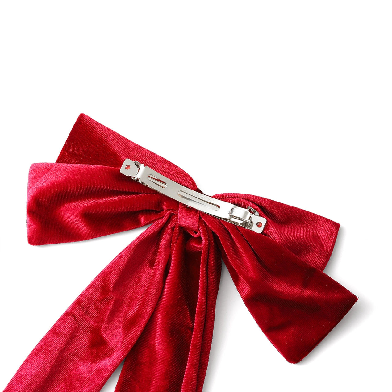 Red Velvet Bow Hair Clip