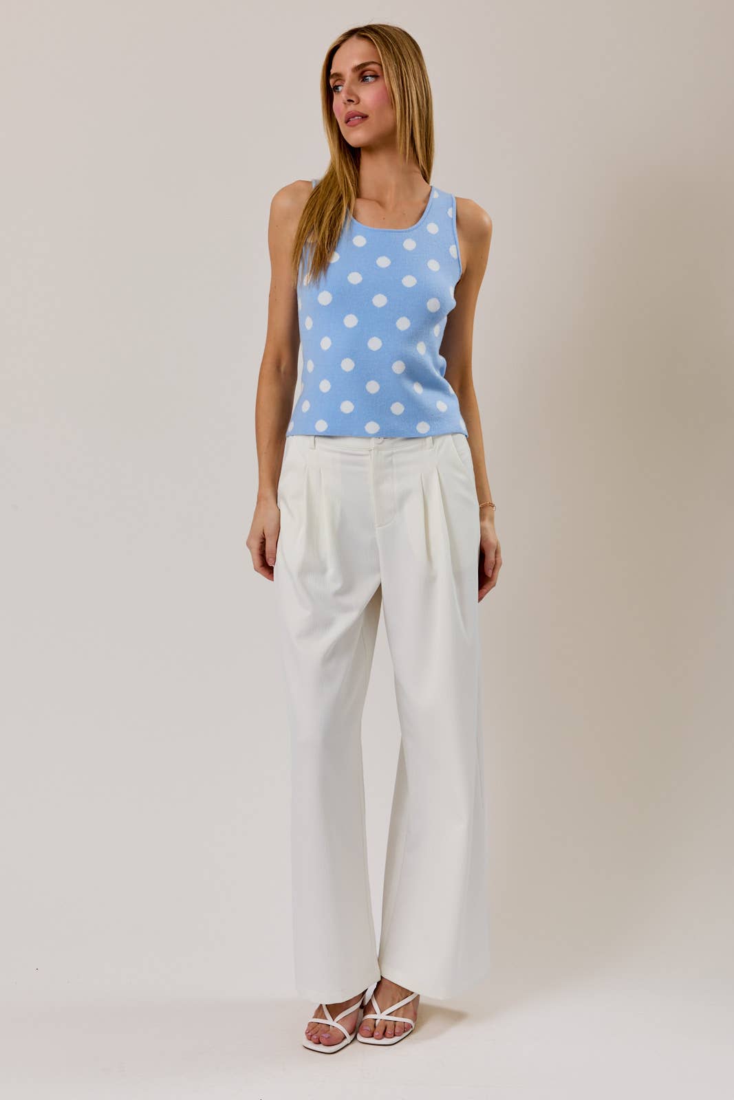 Sophia Polka Dot Sweater Tank