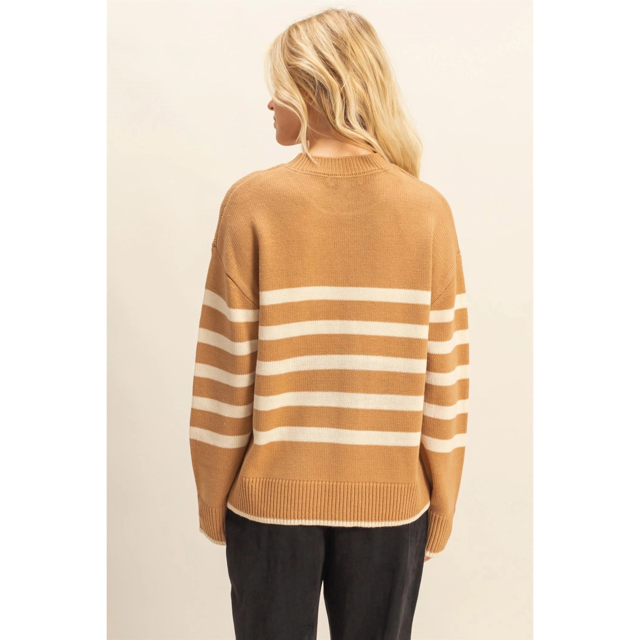 Toffee Stripe Knit Sweater