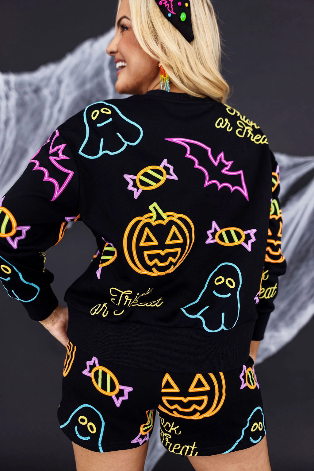 Neon Nights Trick or Treat Sweatshirt