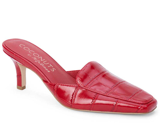 Davey Red Croc Mule