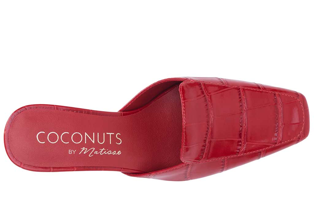 Davey Red Croc Mule
