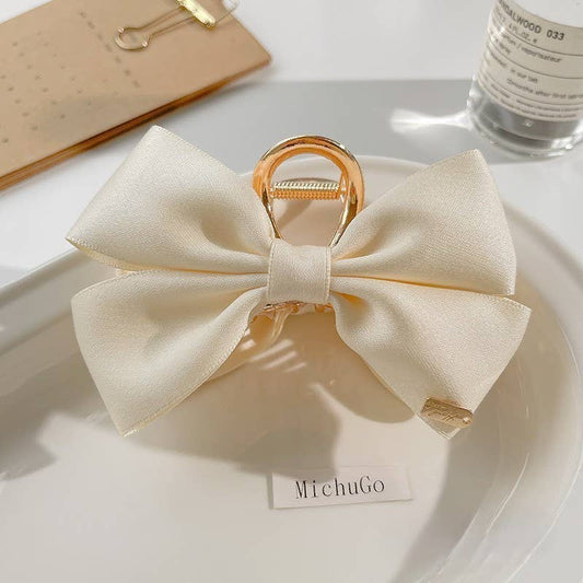 Satin Bow Hair Claw