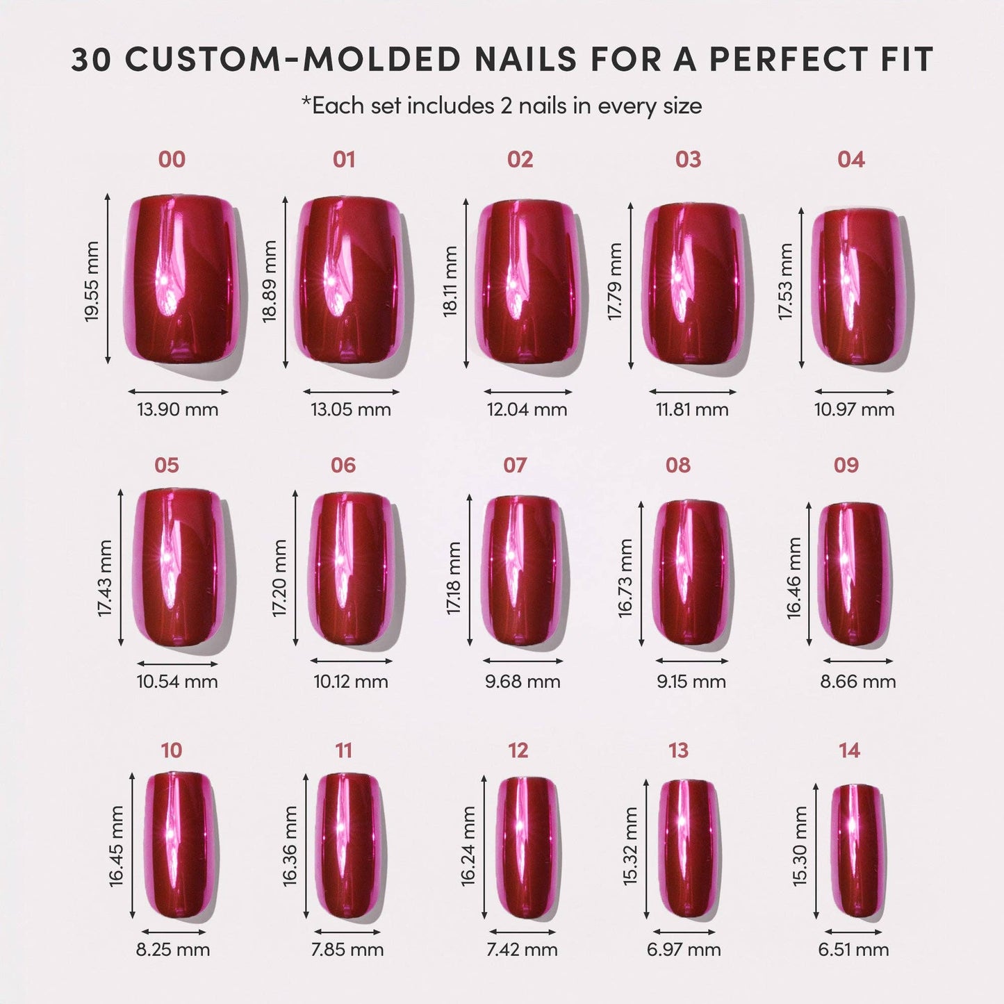 Glamnetic Pink Alloy Nails