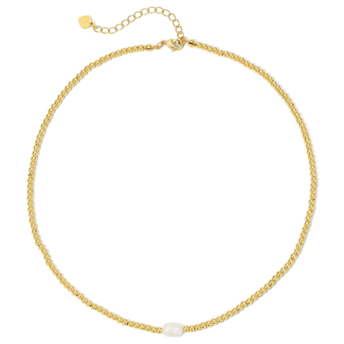 Beaded Necklace With Pearl Accent