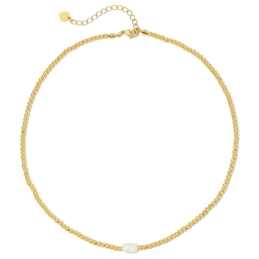 Beaded Necklace With Pearl Accent