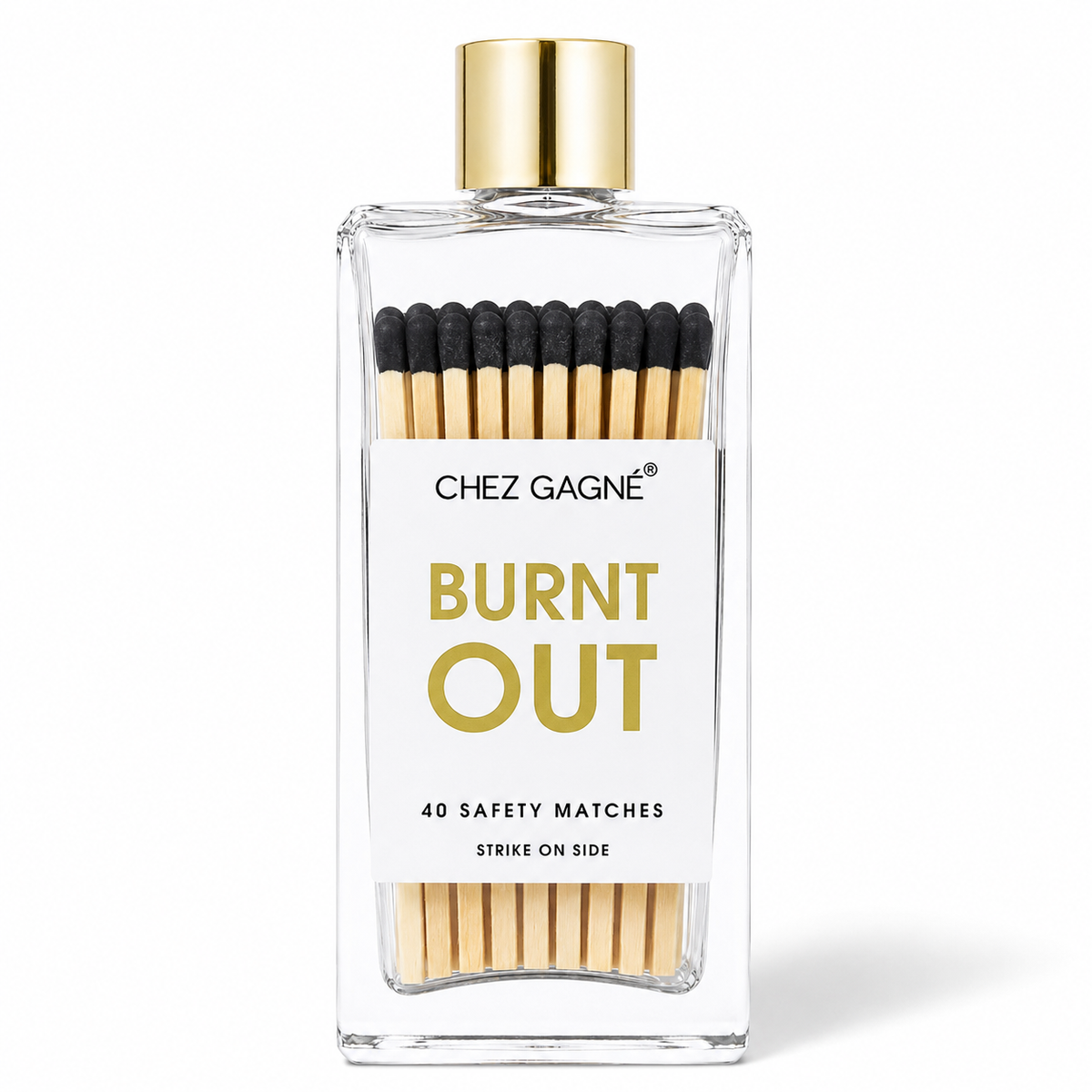 Burnt Out - Glass Bottle Safety Matches, Funny Gift