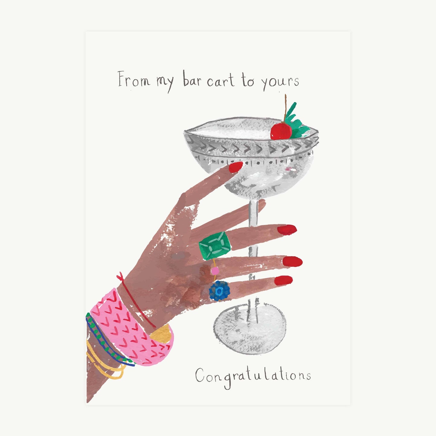 A Very Glamorous Cocktail Greeting Card