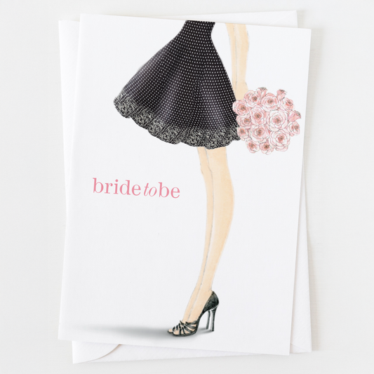 Bride To Be With Bouquet Greeting Card