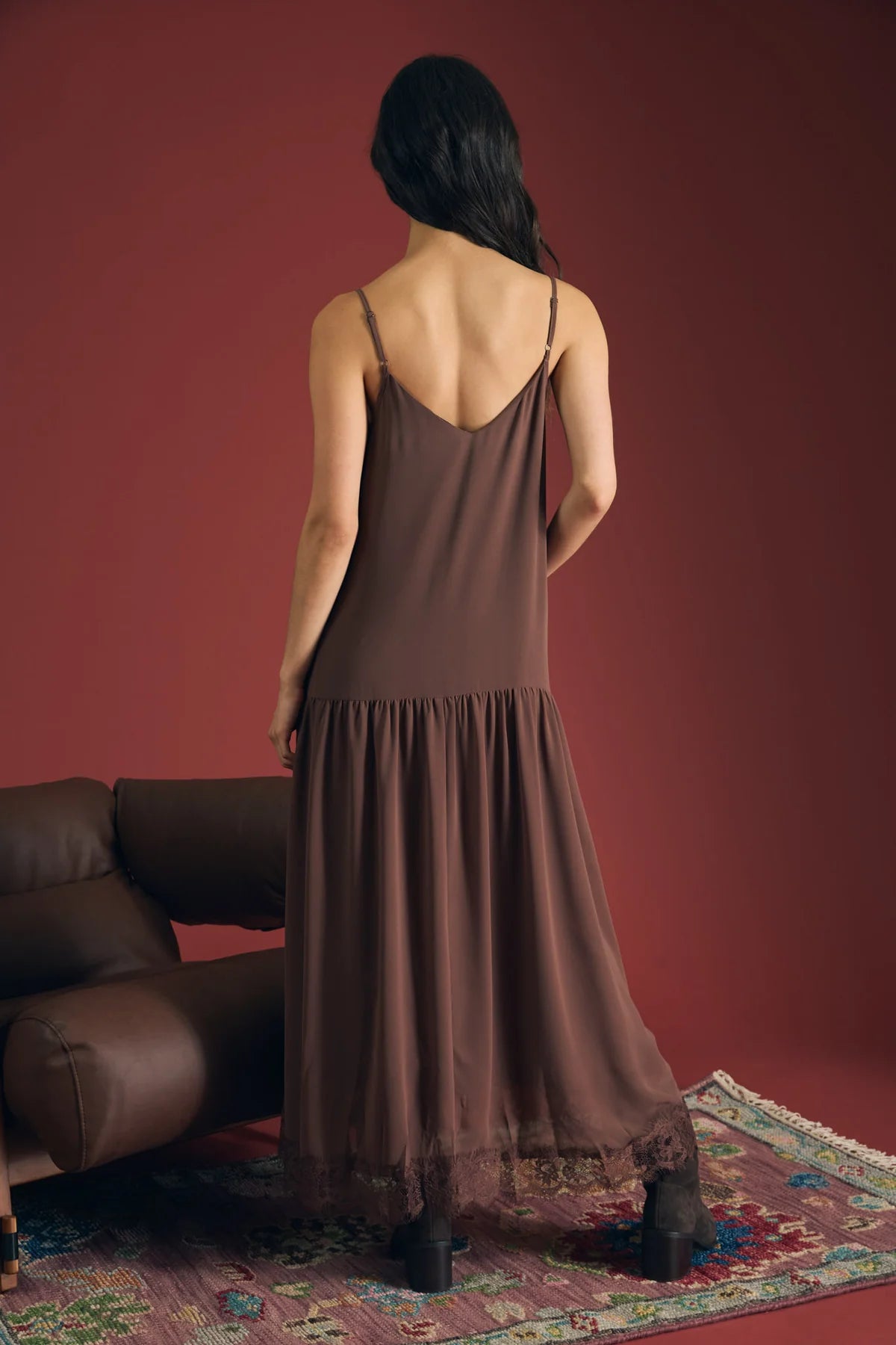 Sweet Surrender Chocolate Midi Dress