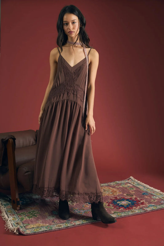 Sweet Surrender Chocolate Midi Dress