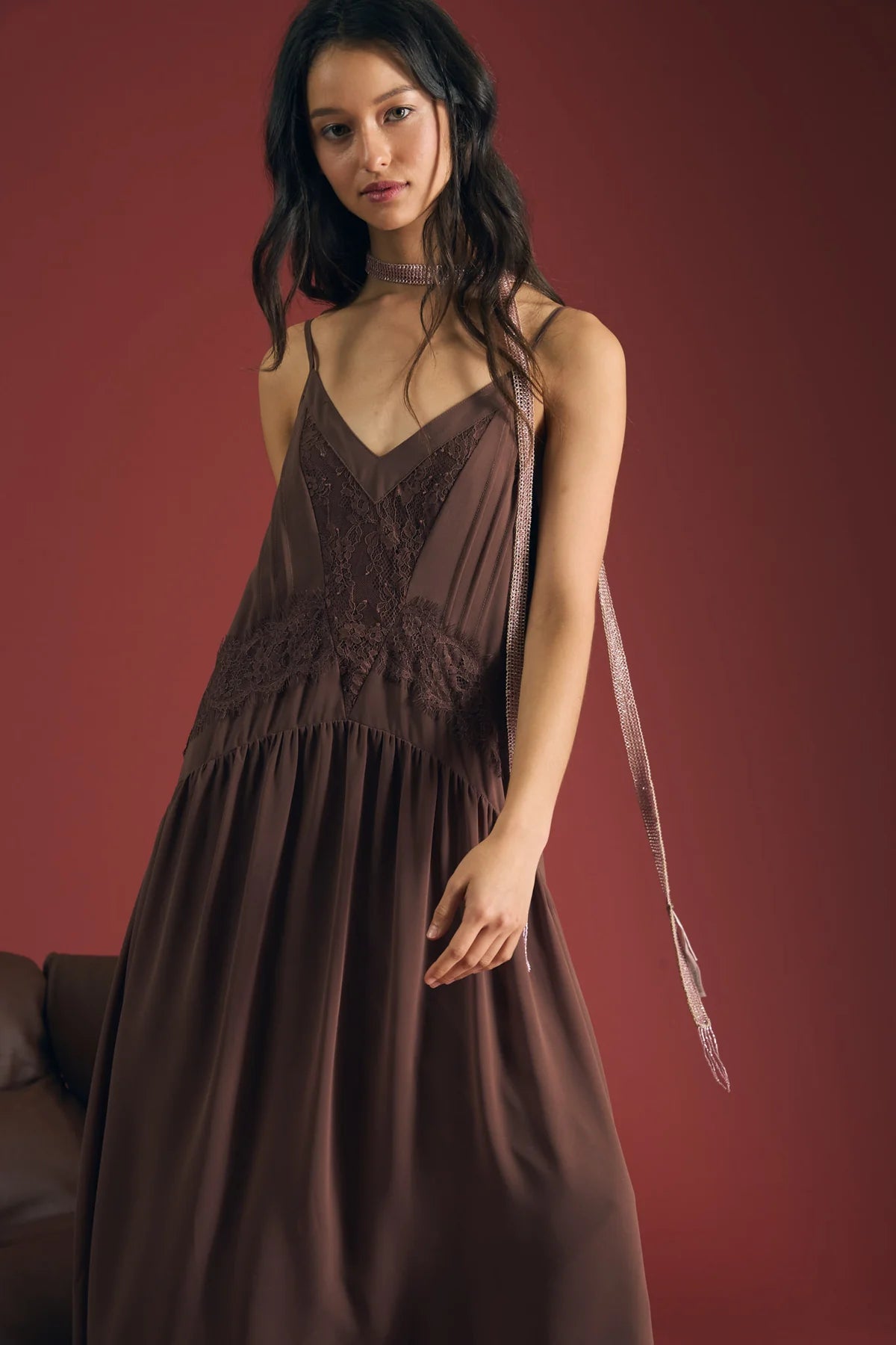 Sweet Surrender Chocolate Midi Dress