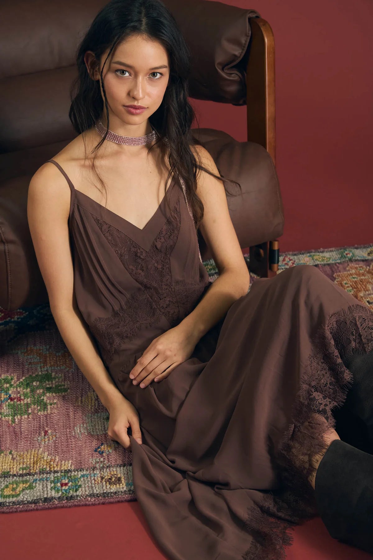 Sweet Surrender Chocolate Midi Dress