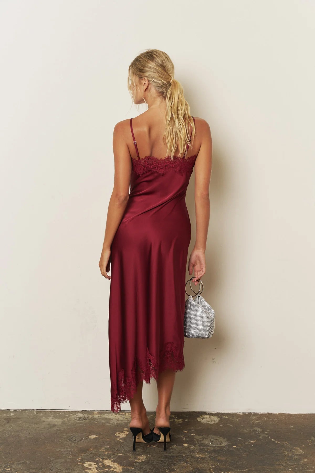 Love on the Rocks Satin Midi Dress