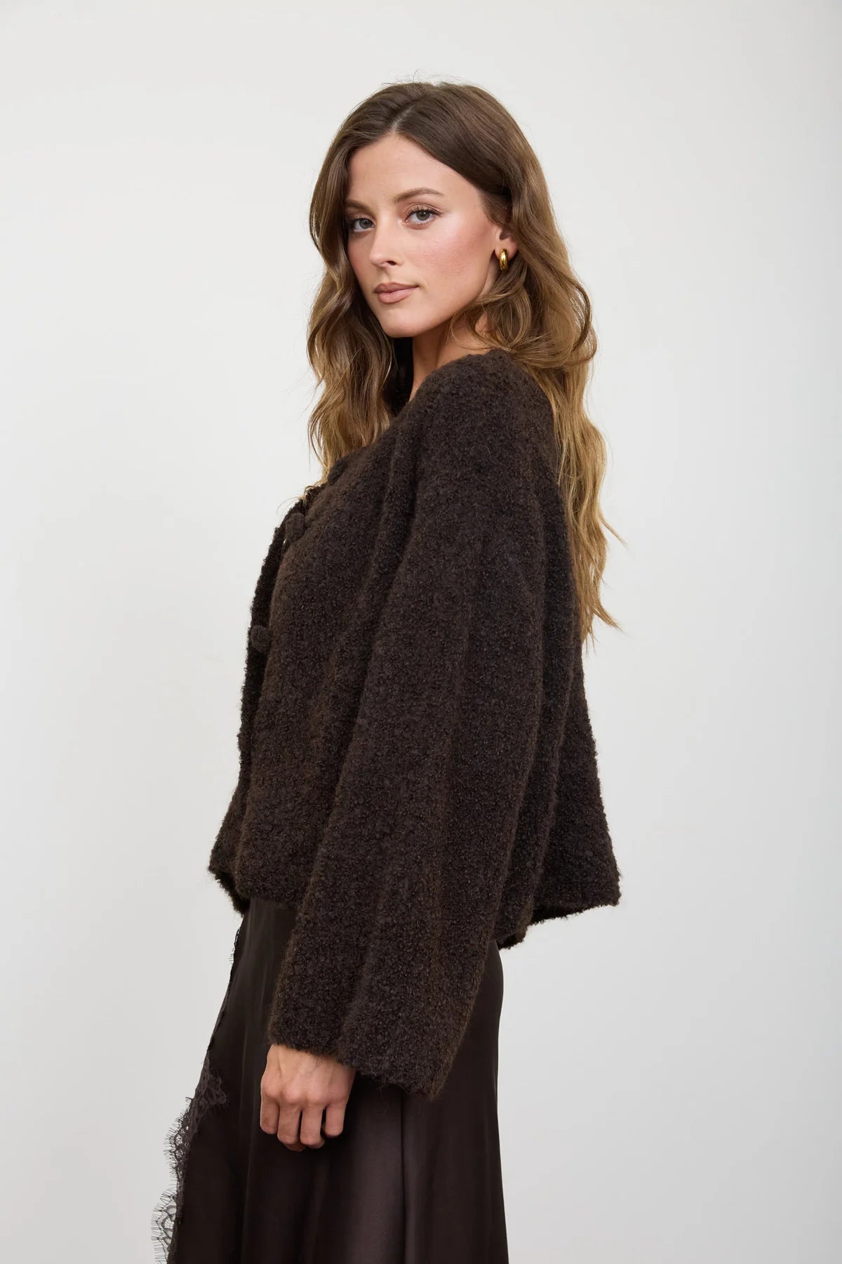 Teddi Chocolate Brown Cardigan