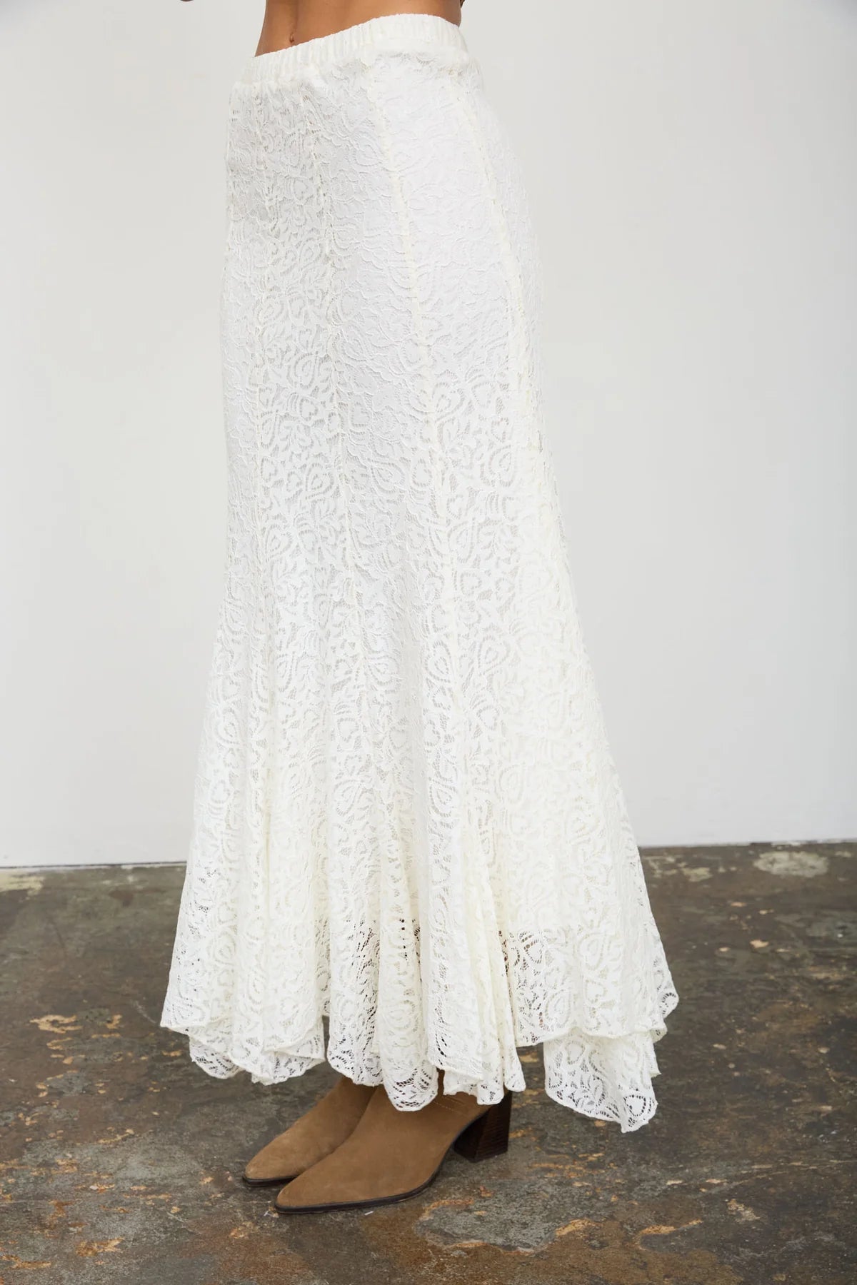Southern Grace Cream Maxi Skirt