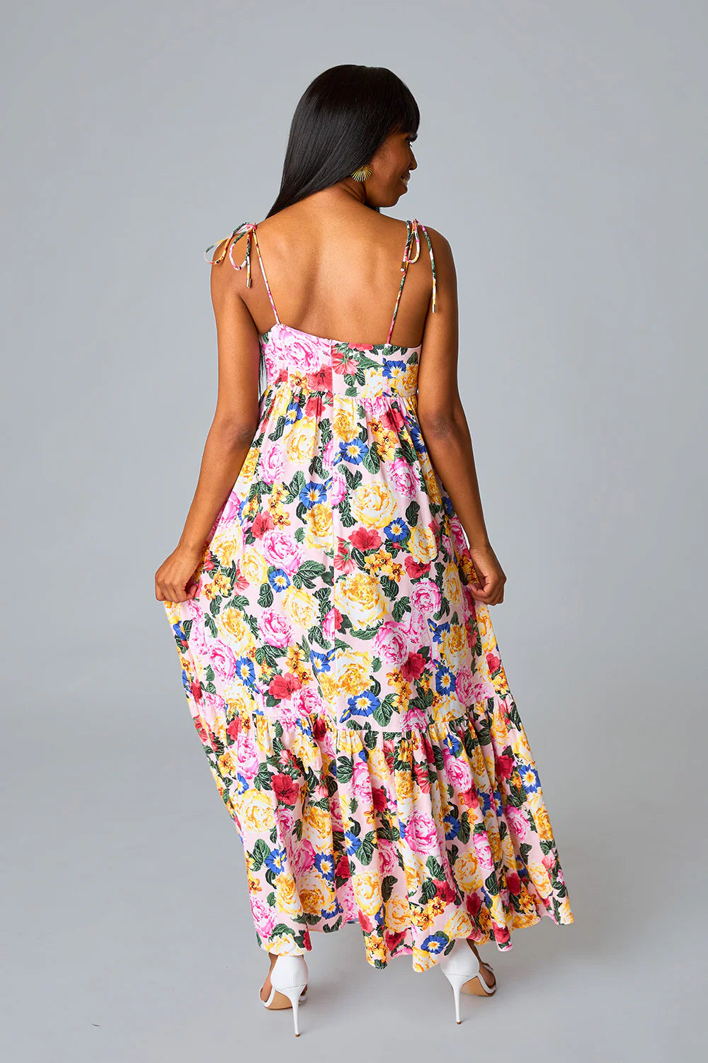 Soleil Monet Tie Shoulder Maxi Dress