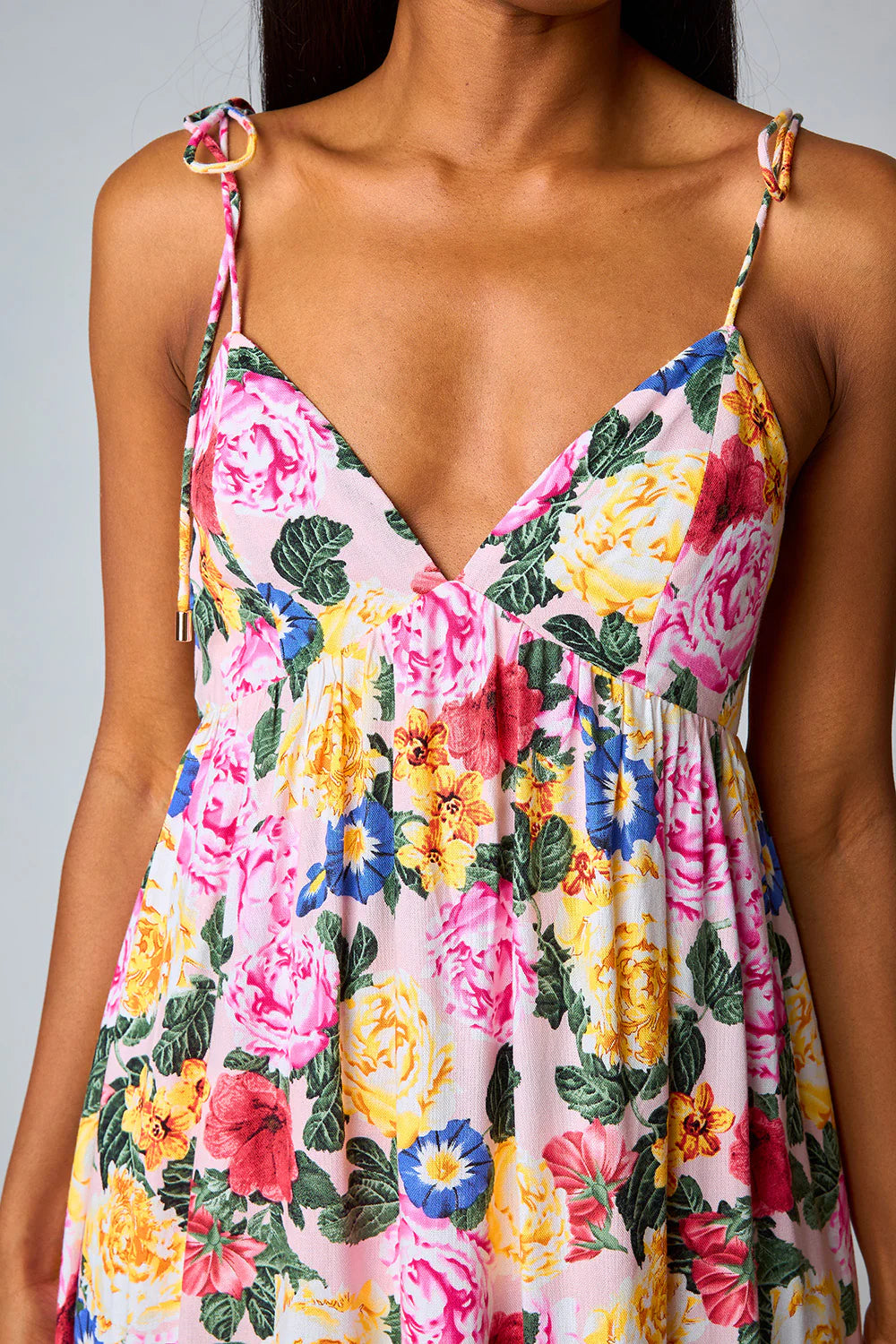 Soleil Monet Tie Shoulder Maxi Dress