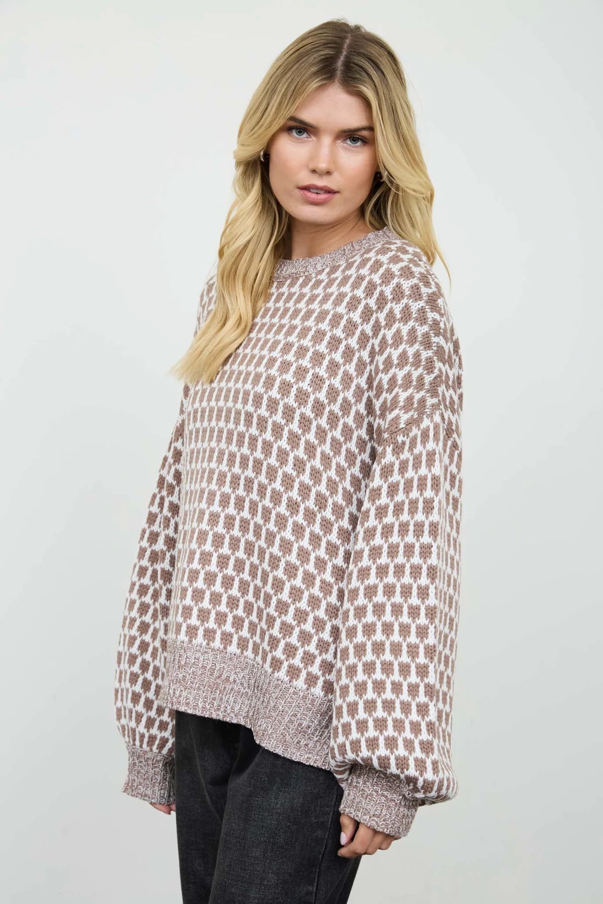 Boone Geometric Oversized Sweater