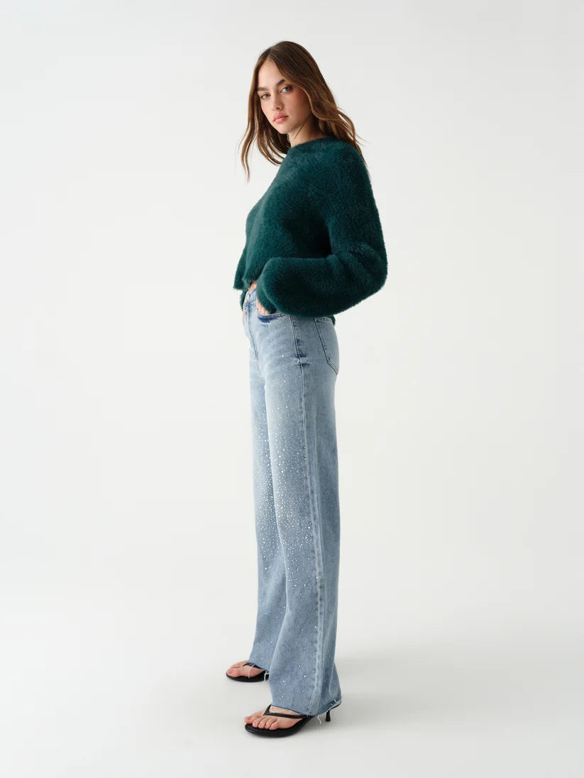 Far Out High Rise Wide Leg in Stardust