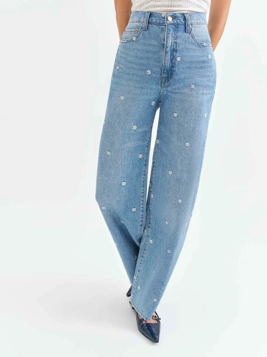 Far Out High Rise Wide Leg in Daze-Y
