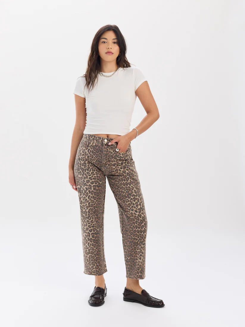 Westward High Rise Barrel Leg in Cool Cat