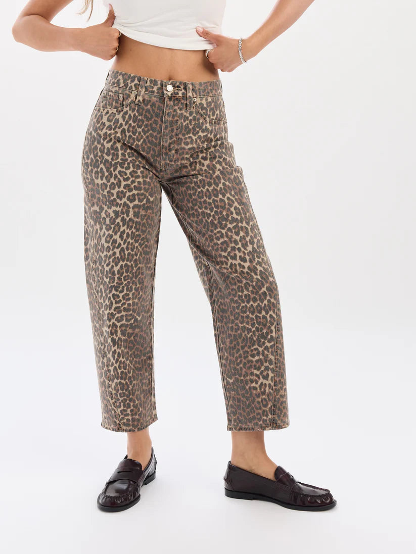 Westward High Rise Barrel Leg in Cool Cat