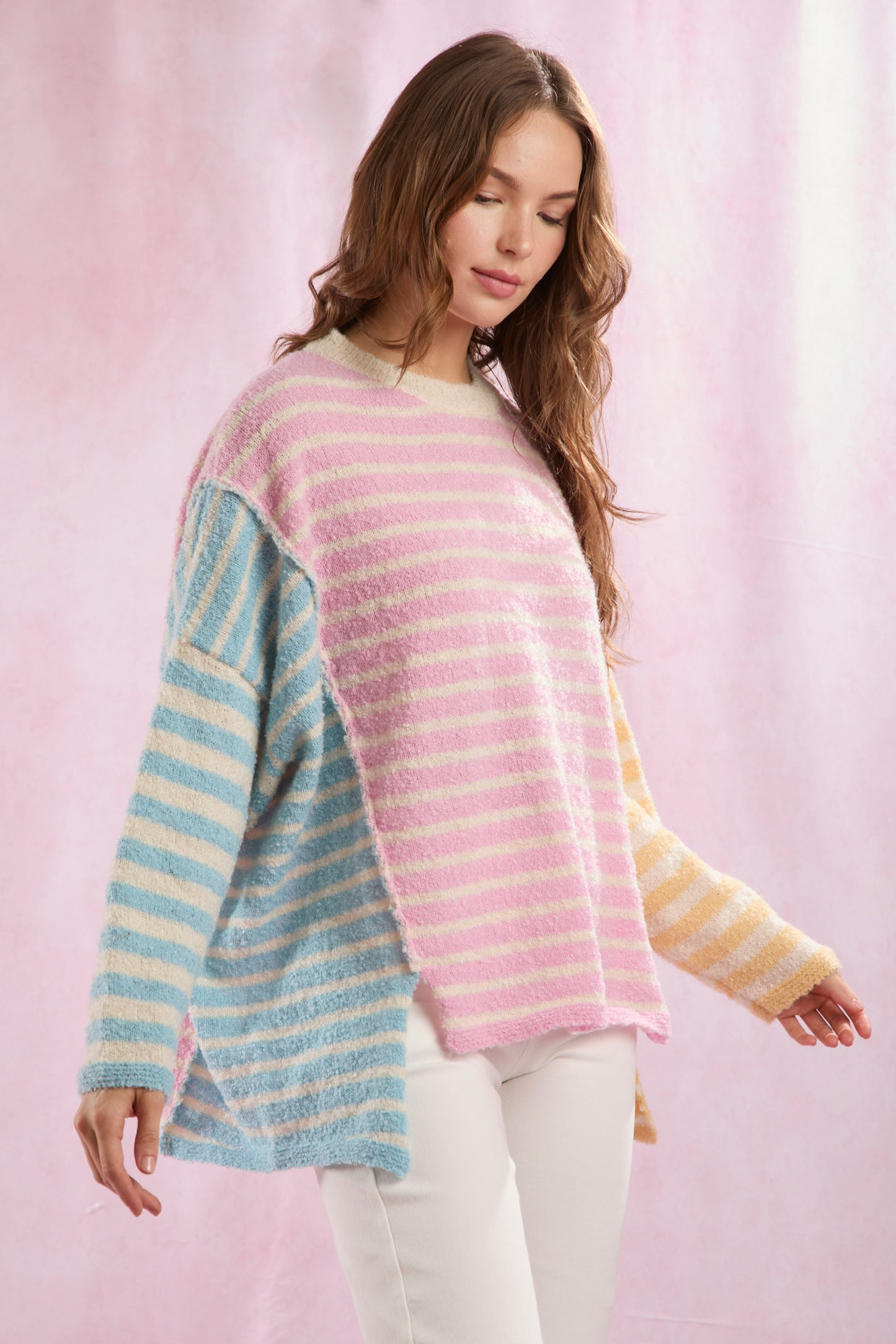 Aimee Pastel Striped Sweater