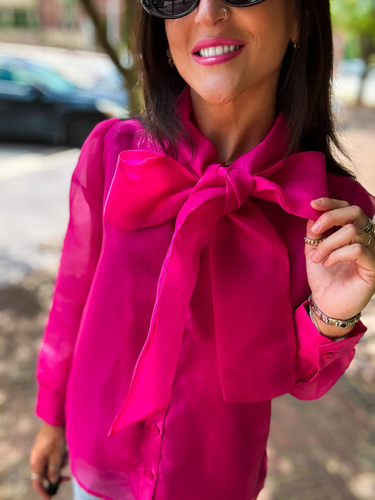 Pink Bold & Tied Top