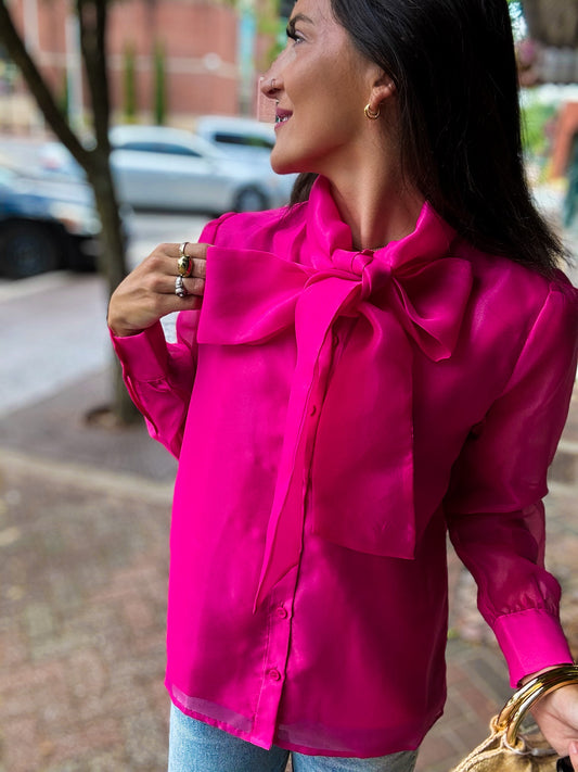Pink Bold & Tied Top