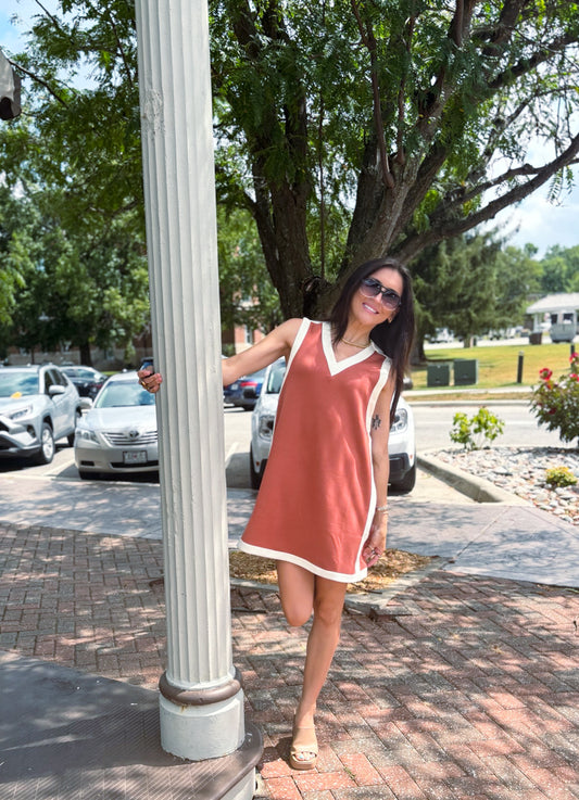 Claystone Contrast Shift Dress