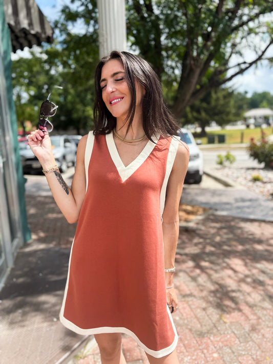 Claystone Contrast Shift Dress