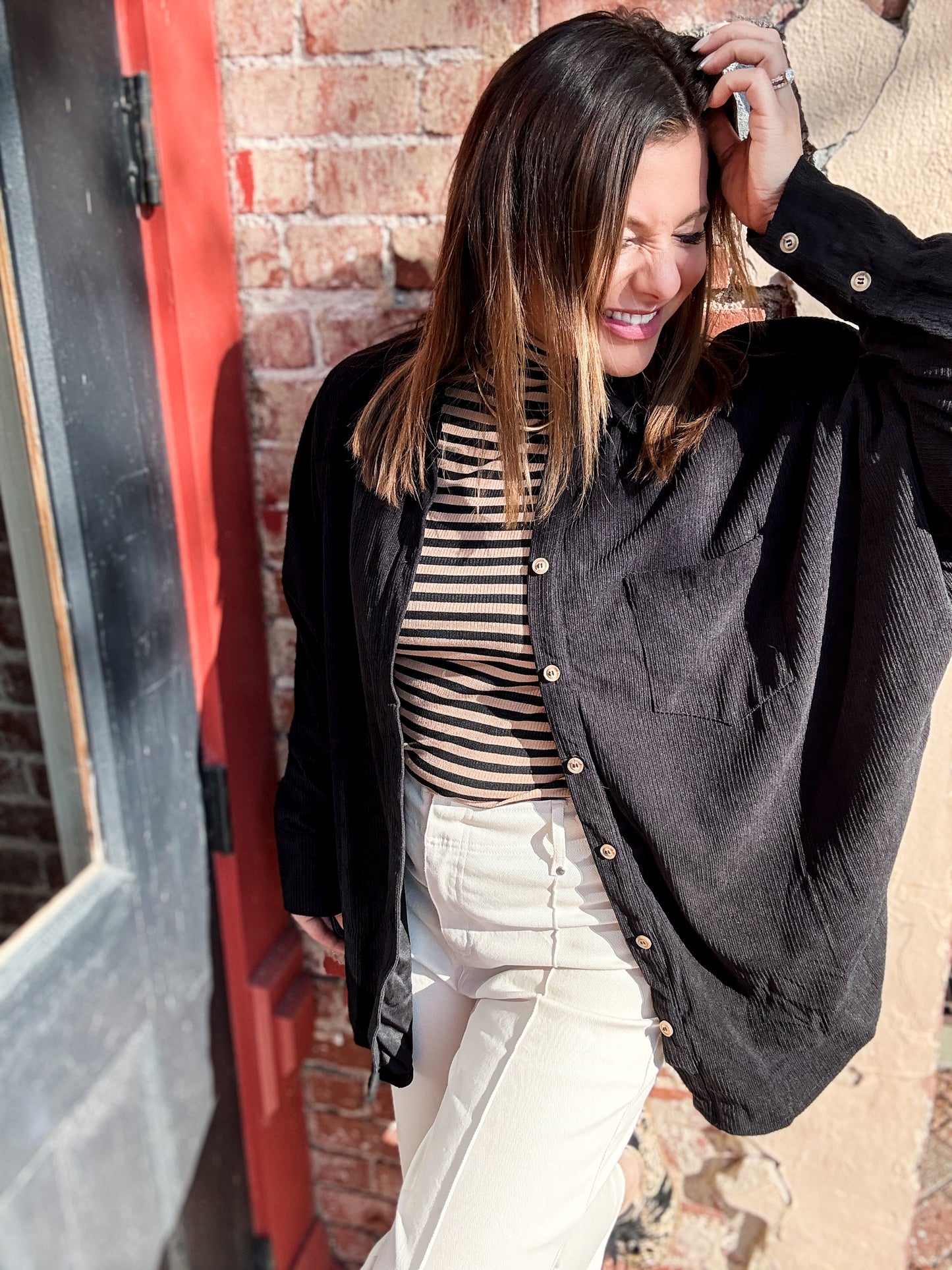 Overslept Corduroy Shacket