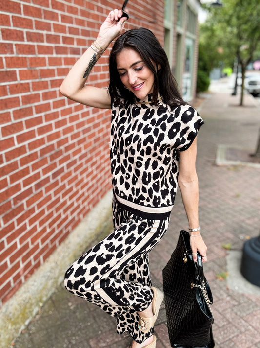 Adeline Leopard Knit Set