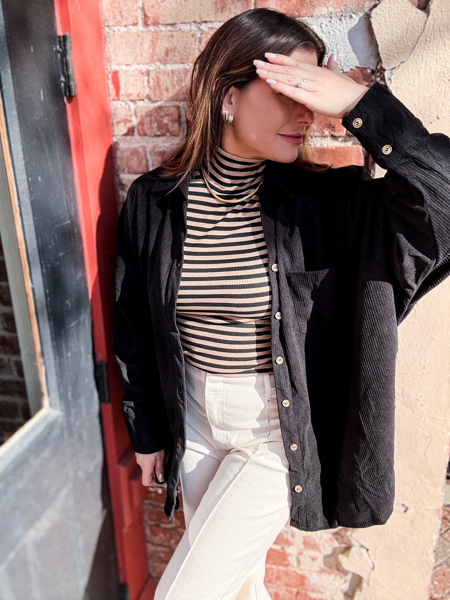 Overslept Corduroy Shacket