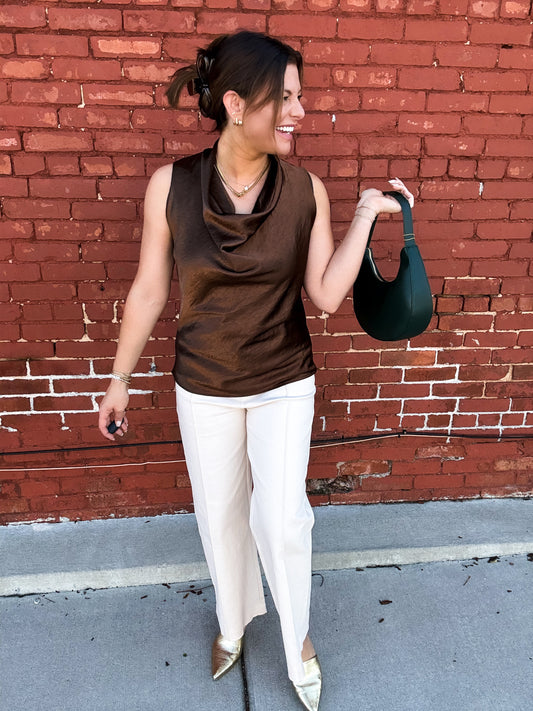 Dorothy Satin Bronze Top