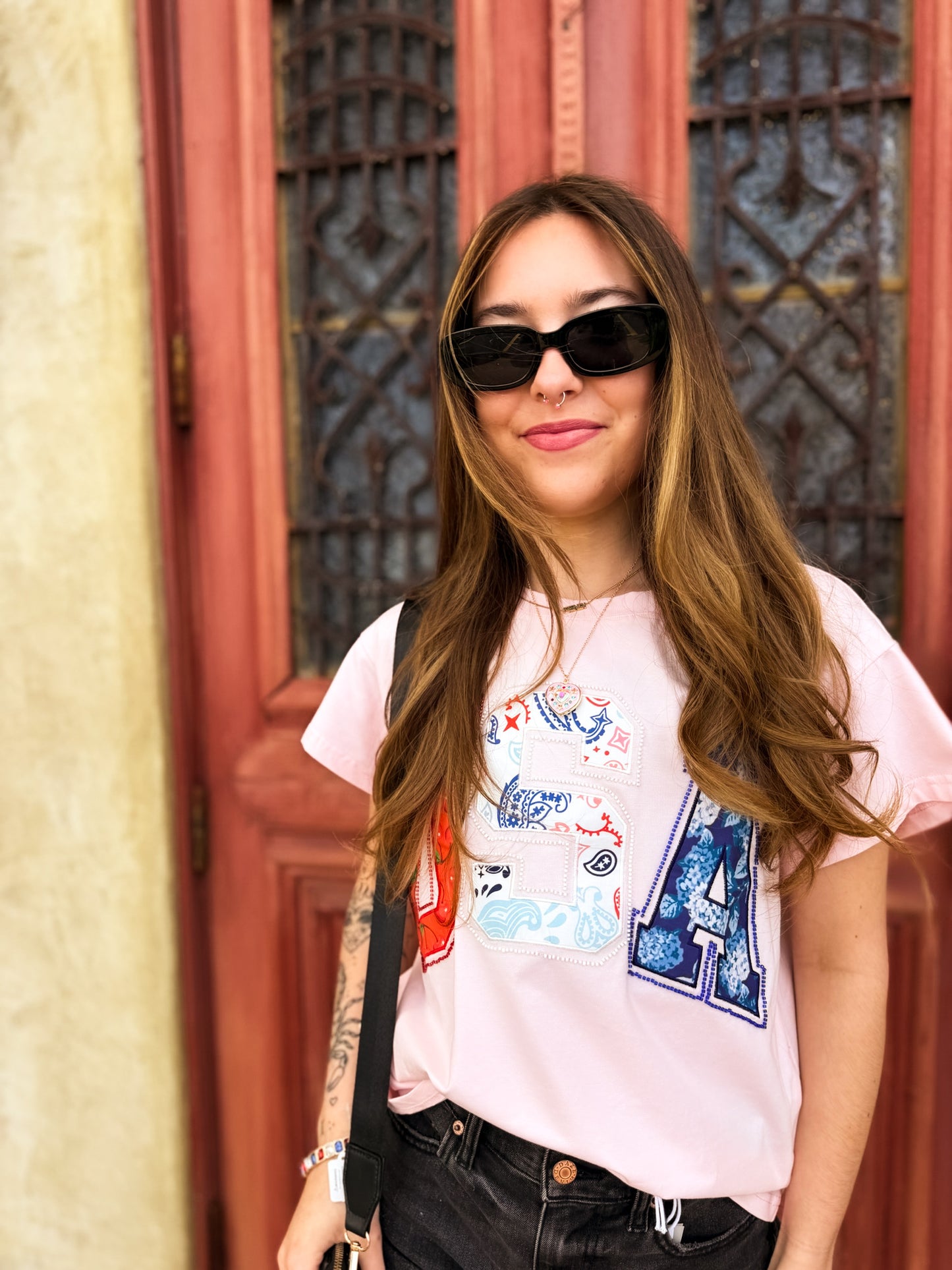 Light Pink USA Bandana Tee