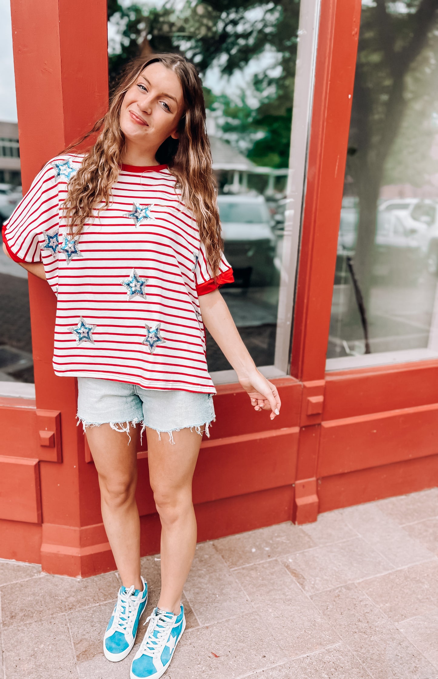 Oversized Stars & Stripes Tee