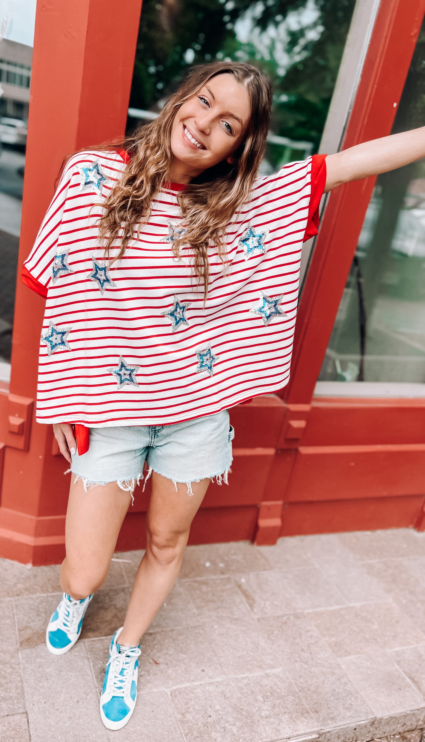 Oversized Stars & Stripes Tee