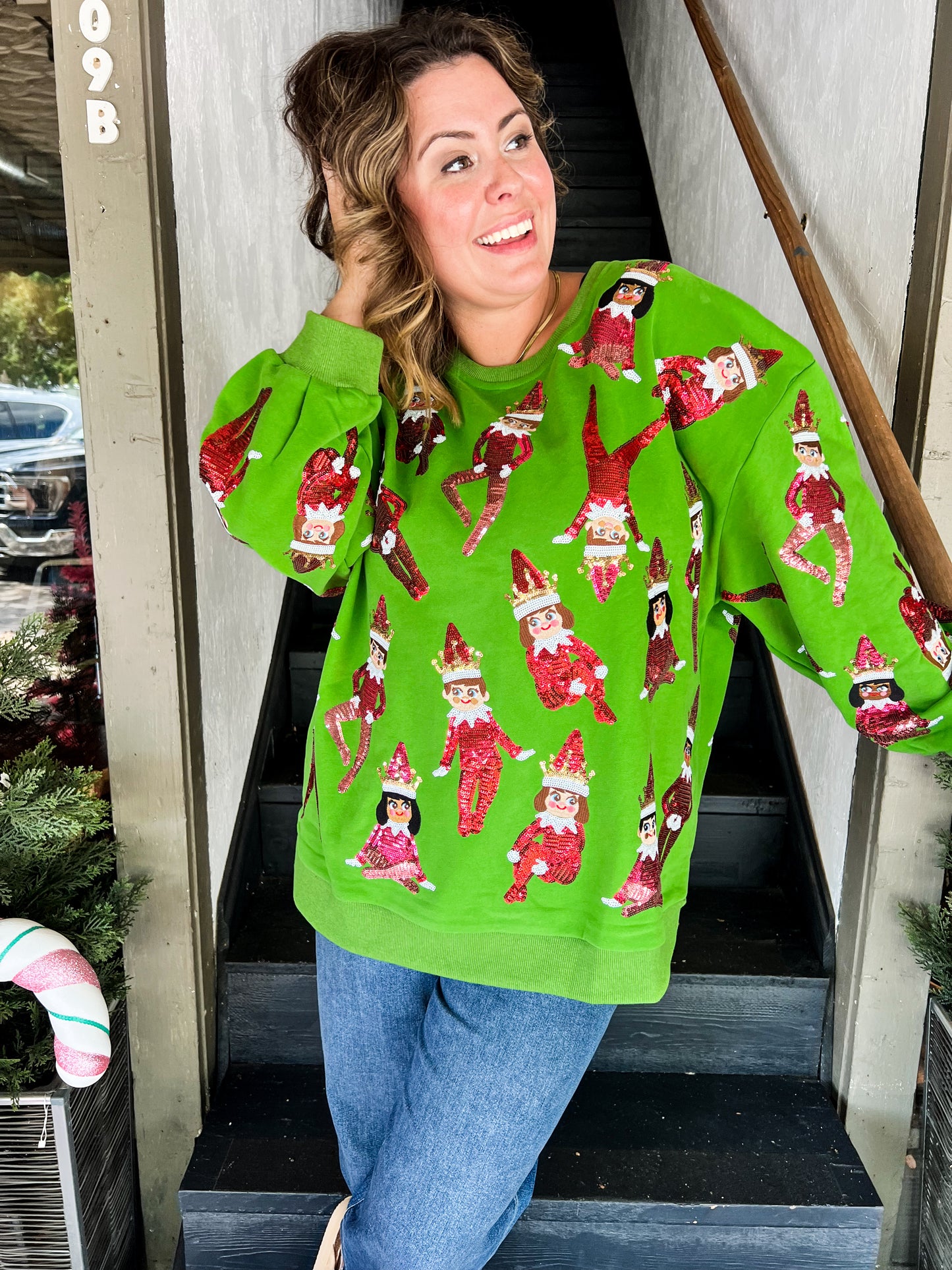 Green Elf on the Shelf Sweatshirt