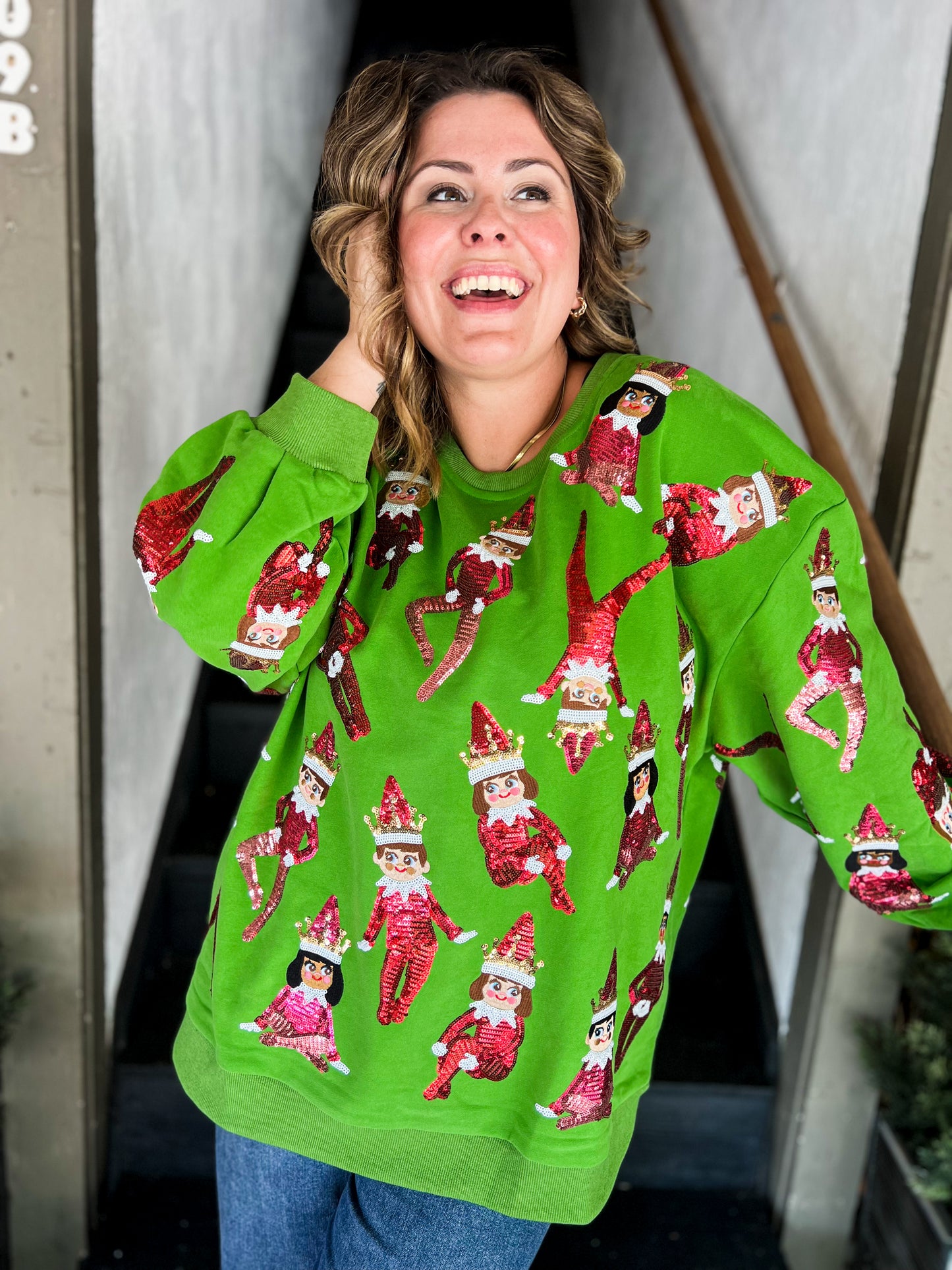 Green Elf on the Shelf Sweatshirt