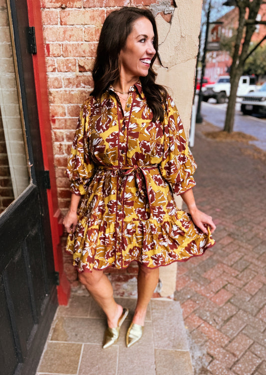 Elizabeth Taylor Tie Waist Dress